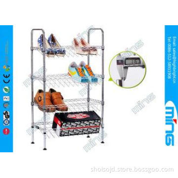 Chrome Plated Adjustable Wire Shelving Kitchen Cart 800 lbs